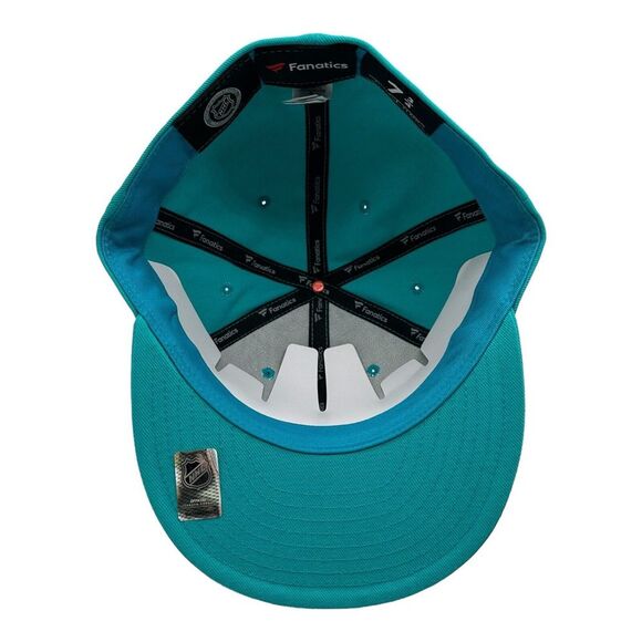 NWT Men's Fanatics San Jose Sharks Reverse Retro NHL Hockey Fitted Hat Cap 7 3/4 - Picture 6 of 7
